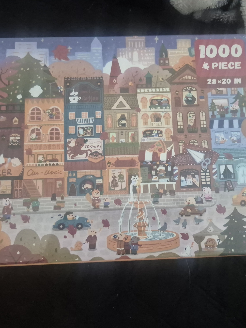 Cozy City Streets 1000-Piece Puzzle in Autumn Colors